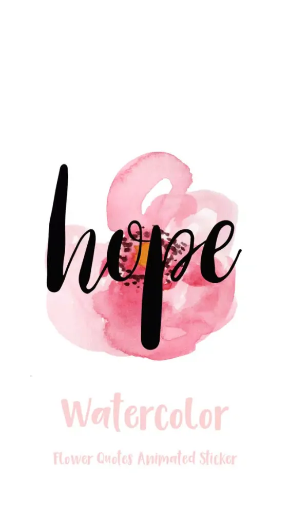 Capturas de pantalla de Watercolor Flower Quotes Animated Sticker
