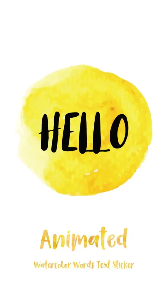 Screenshot di Animated Watercolor Words Text Sticker