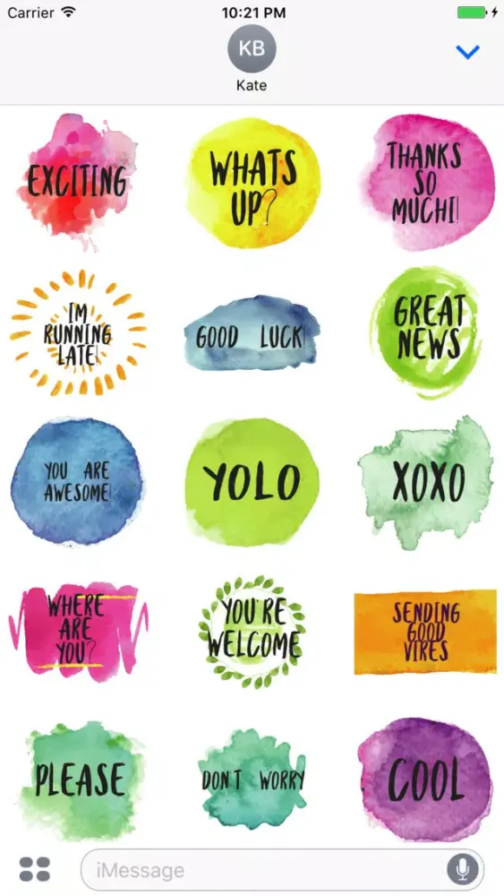 Screenshot di Animated Watercolor Words Text Sticker