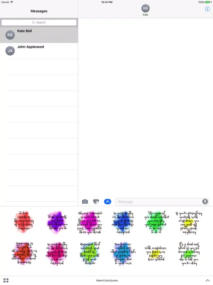 Captures d'écran de Watercolor Animated Quotes Sticker iPad 
