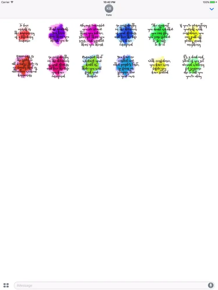 Captures d'écran de Watercolor Animated Quotes Sticker iPad 
