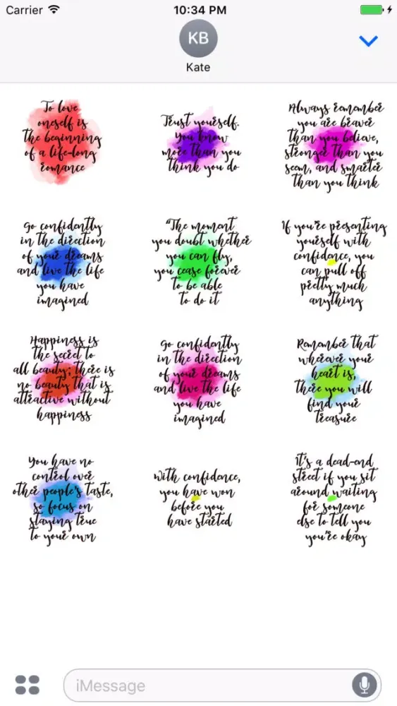 Captures d'écran de Watercolor Animated Quotes Sticker