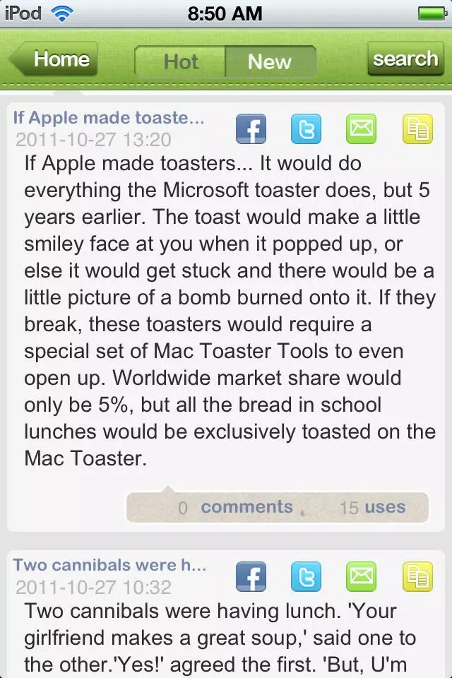 Screenshot di Daily Jokes Free