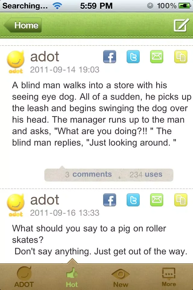 Screenshot di Daily Jokes Free