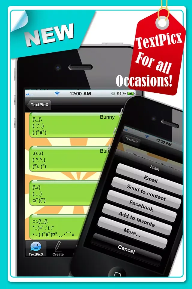 TextPicX - Creative SMS/Facebook Art for iPhone Texting(Free)應用截圖