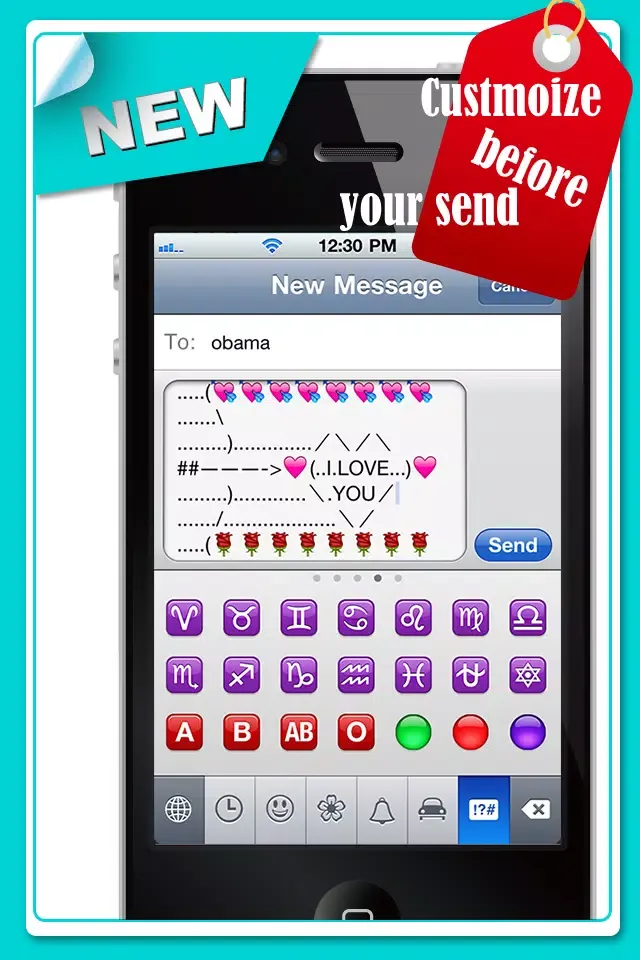 TextPicX - Creative SMS/Facebook Art for iPhone Texting(Free)應用截圖