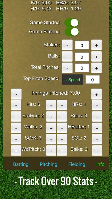 صور Baseball Stats Tracker Touch