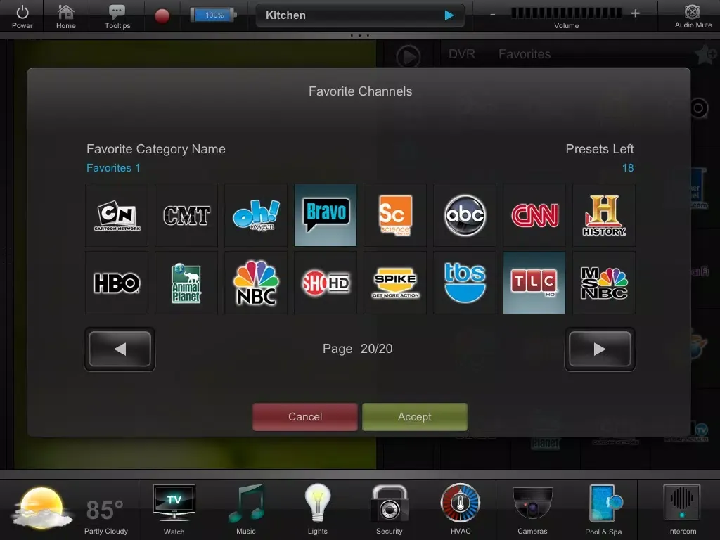 AMX Living iPad  سکرین شاٹس