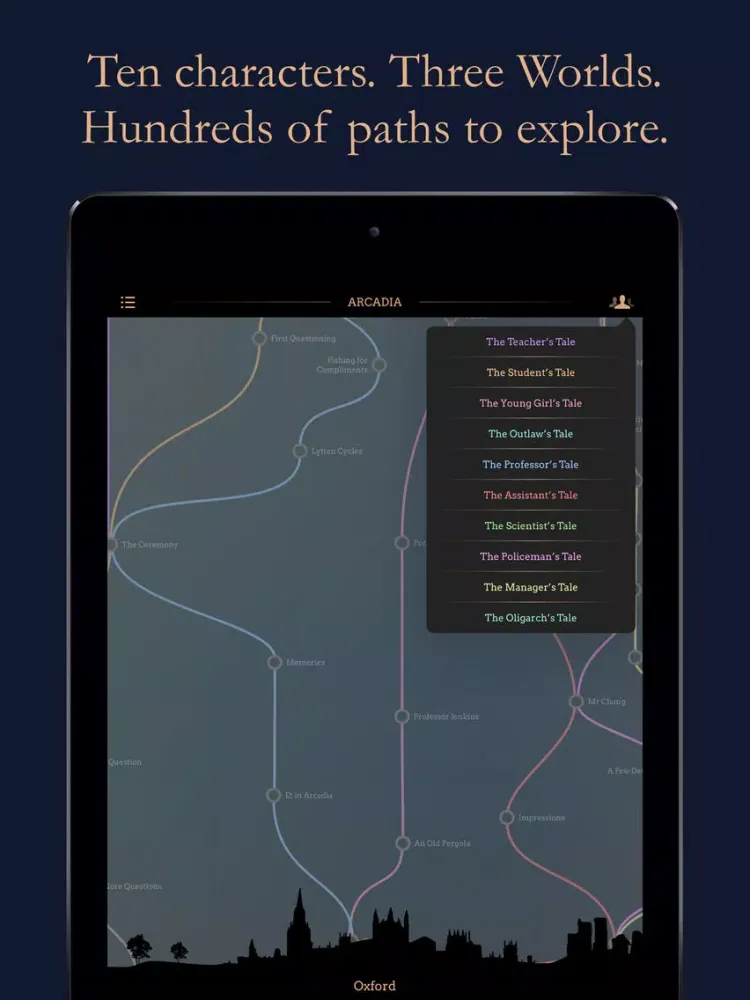 ภาพหน้าจอของ Arcadia by Iain Pears iPad 