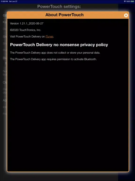 PowerTouch Delivery iPad  स्क्रीनशॉट