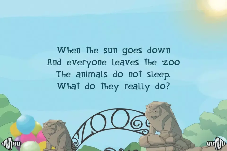 Capturas de pantalla de A night at the zoo - interactive book for children