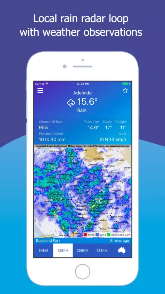 Capturas de pantalla de AUS Rain Radar - Bom radar