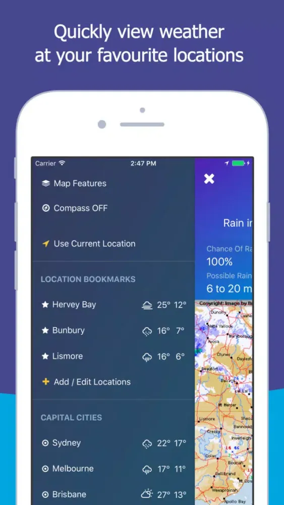 Capturas de pantalla de AUS Rain Radar - Bom radar