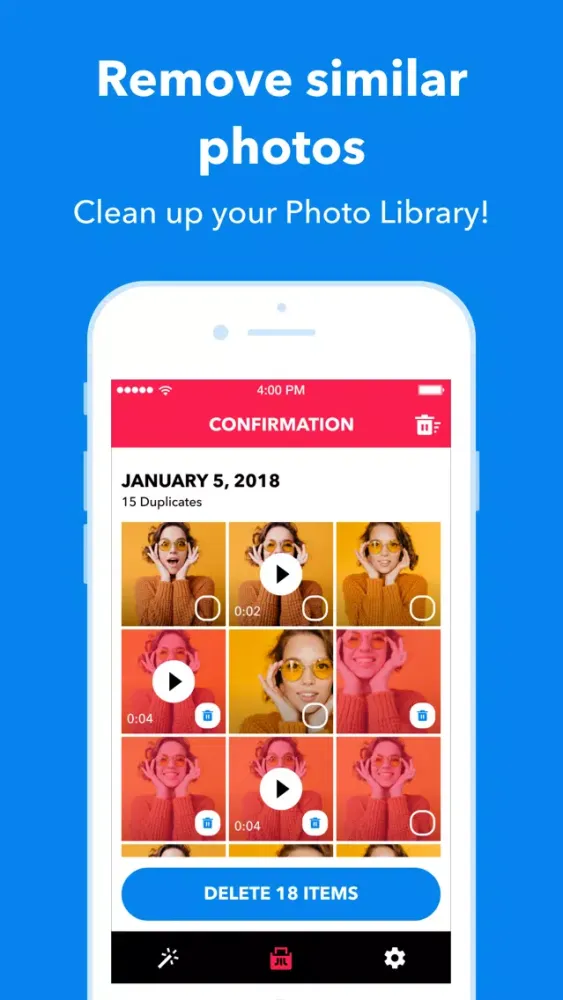 Tangkapan skrin Shredder: Clean Photo Library