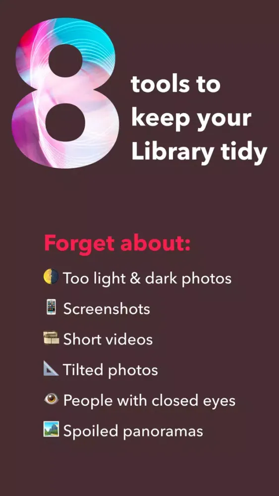 Tangkapan skrin Shredder: Clean Photo Library