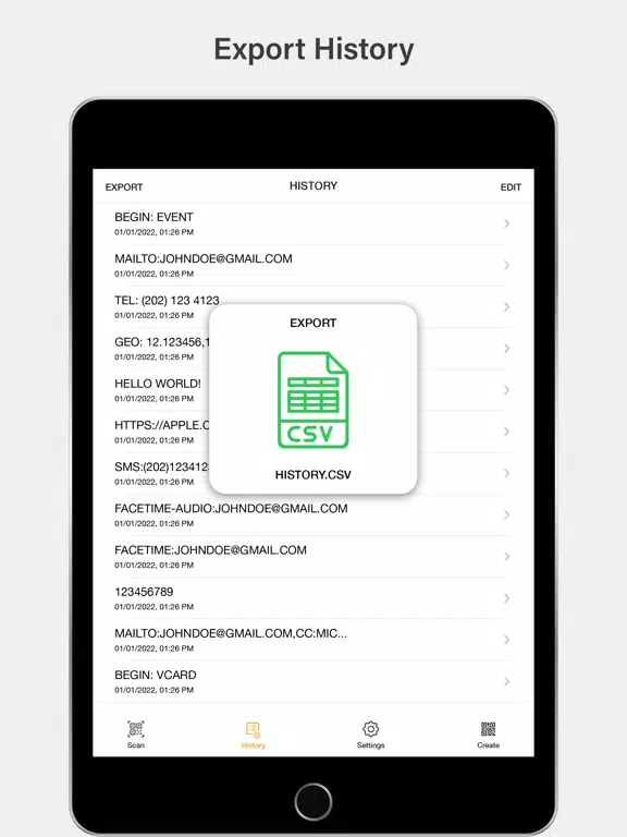 Barcode Scanner,QR Code Reader iPad  スクリーンショット