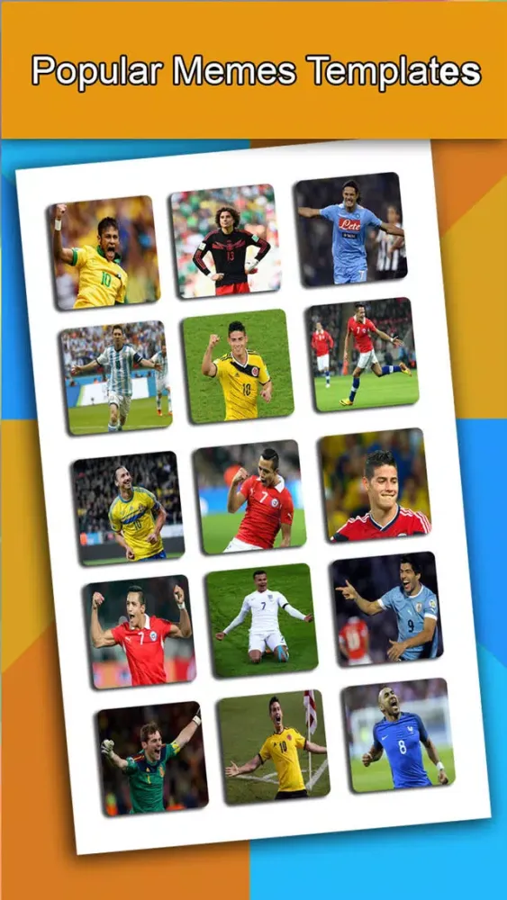 Meme Creator for Euro 2016 - Make your own meme with Top Superstar Soccer Player.s应用截图
