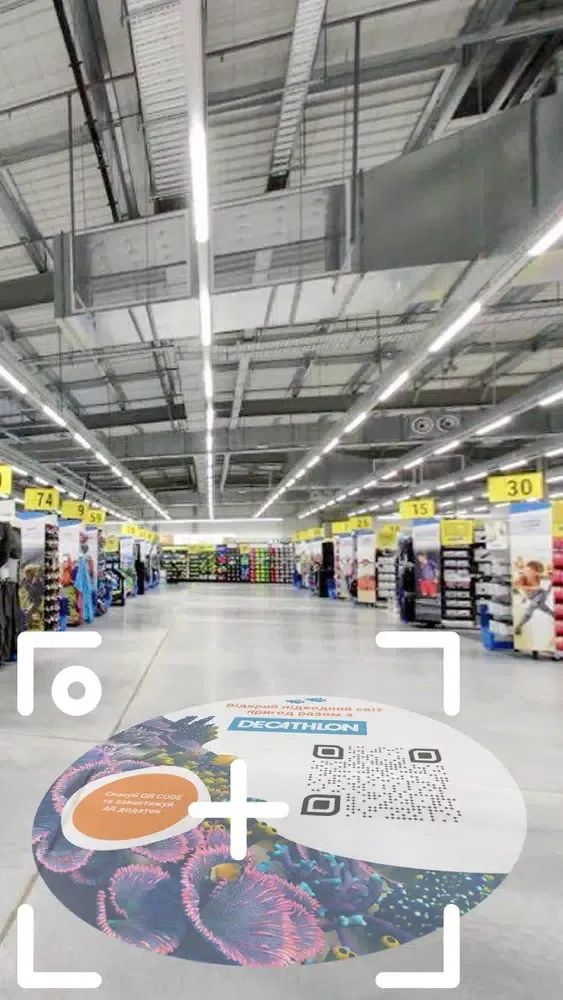 Tangkapan skrin Decathlon AR Underwater