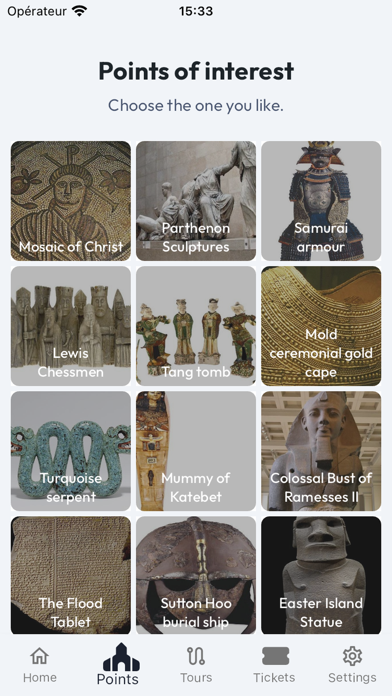 Captures d'écran de British Museum Guided Tours
