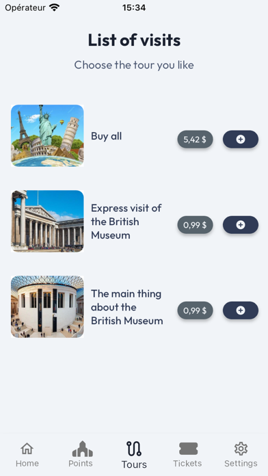 Captures d'écran de British Museum Guided Tours