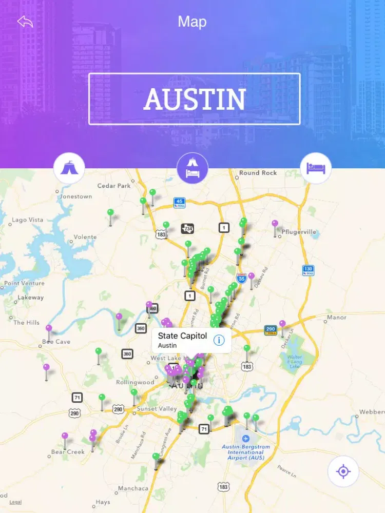 Austin Tourist Guide iPad  Screenshots