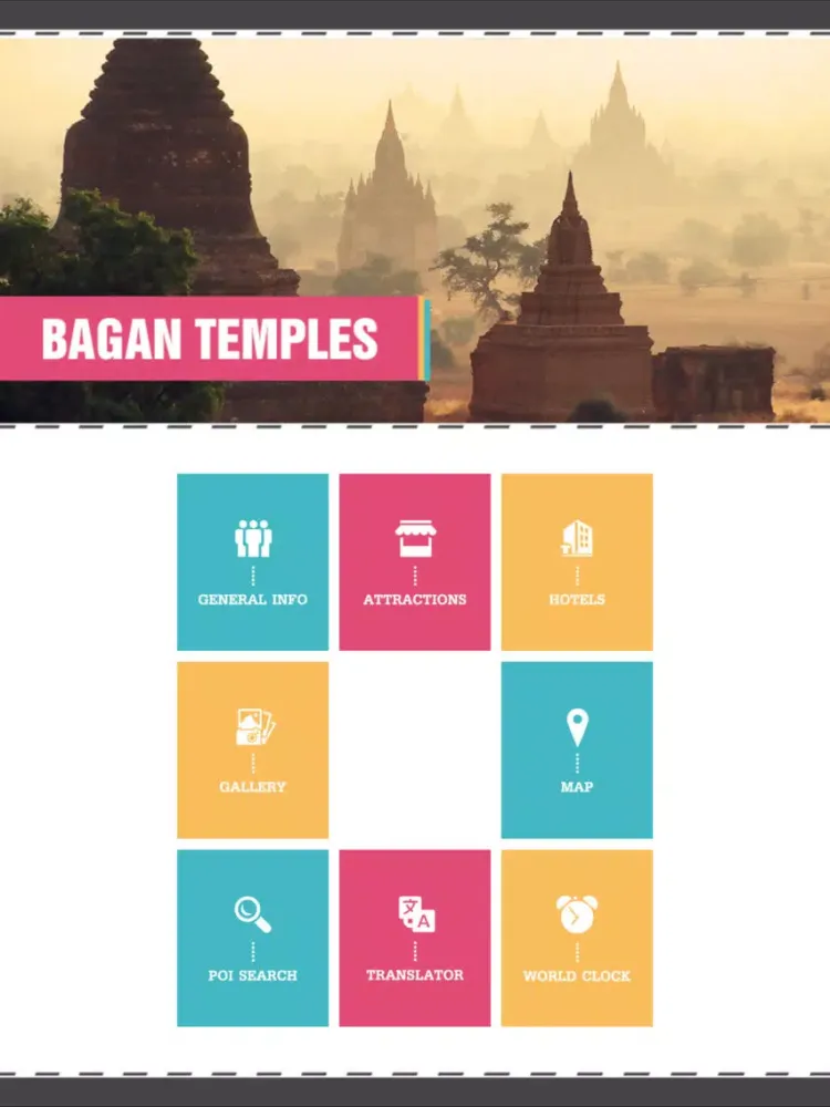 ภาพหน้าจอของ Bagan Temples Travel Guide iPad 