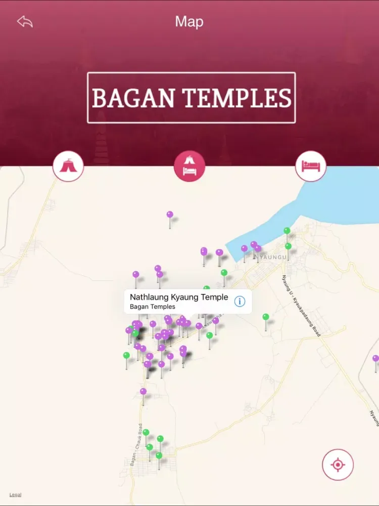 ภาพหน้าจอของ Bagan Temples Travel Guide iPad 