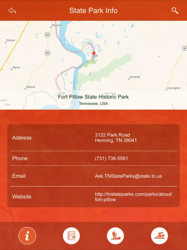 Tennessee State Parks & Trails iPad  スクリーンショット