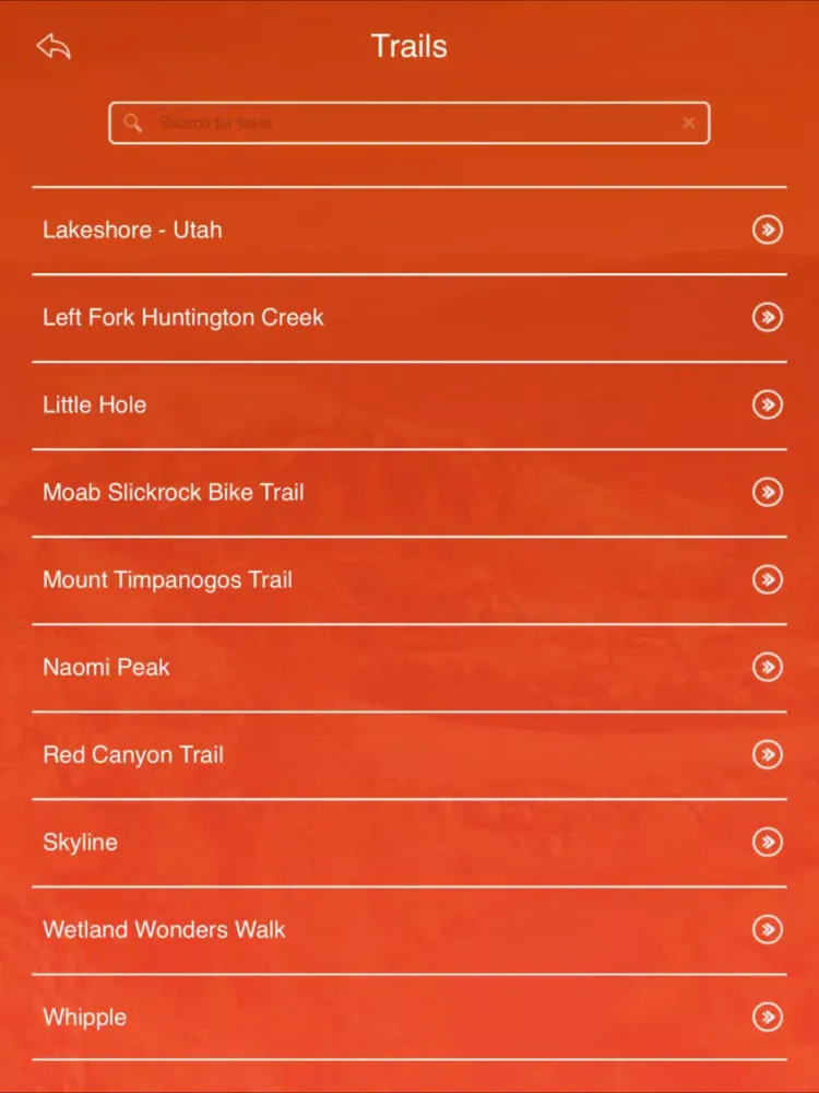 Capturas de tela do Utah State Parks & Trails iPad 