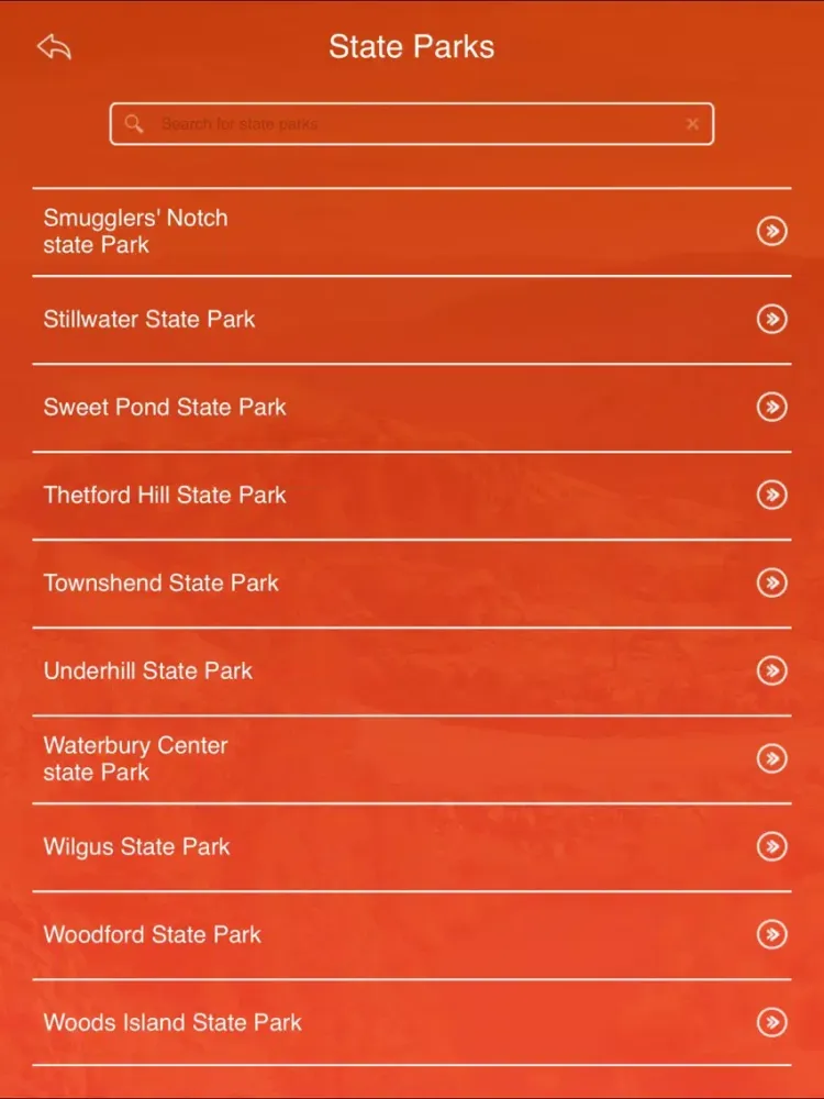 Vermont State Parks & Trails iPad  Screenshots