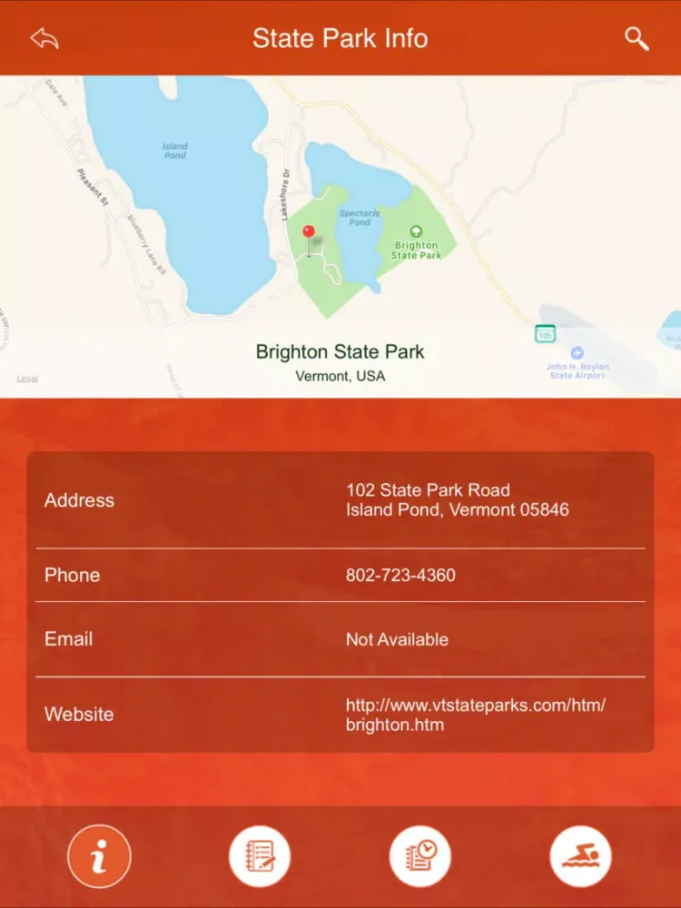 Vermont State Parks & Trails iPad  Screenshots