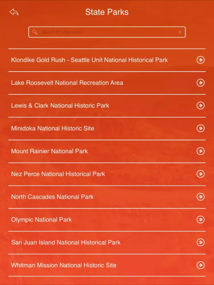 Washington State Parks & Trails iPad 应用截图