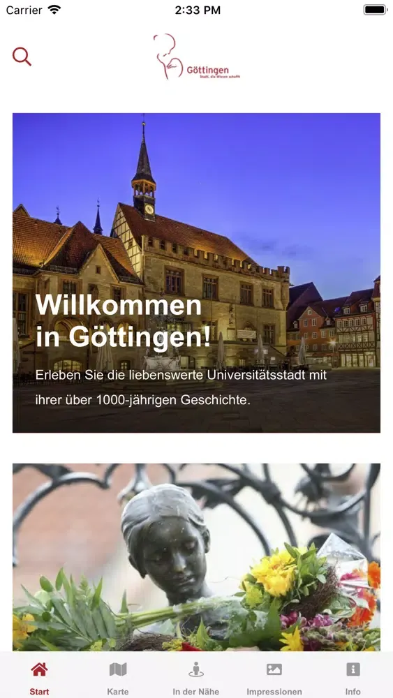 Capturas de tela do Mein Göttingen