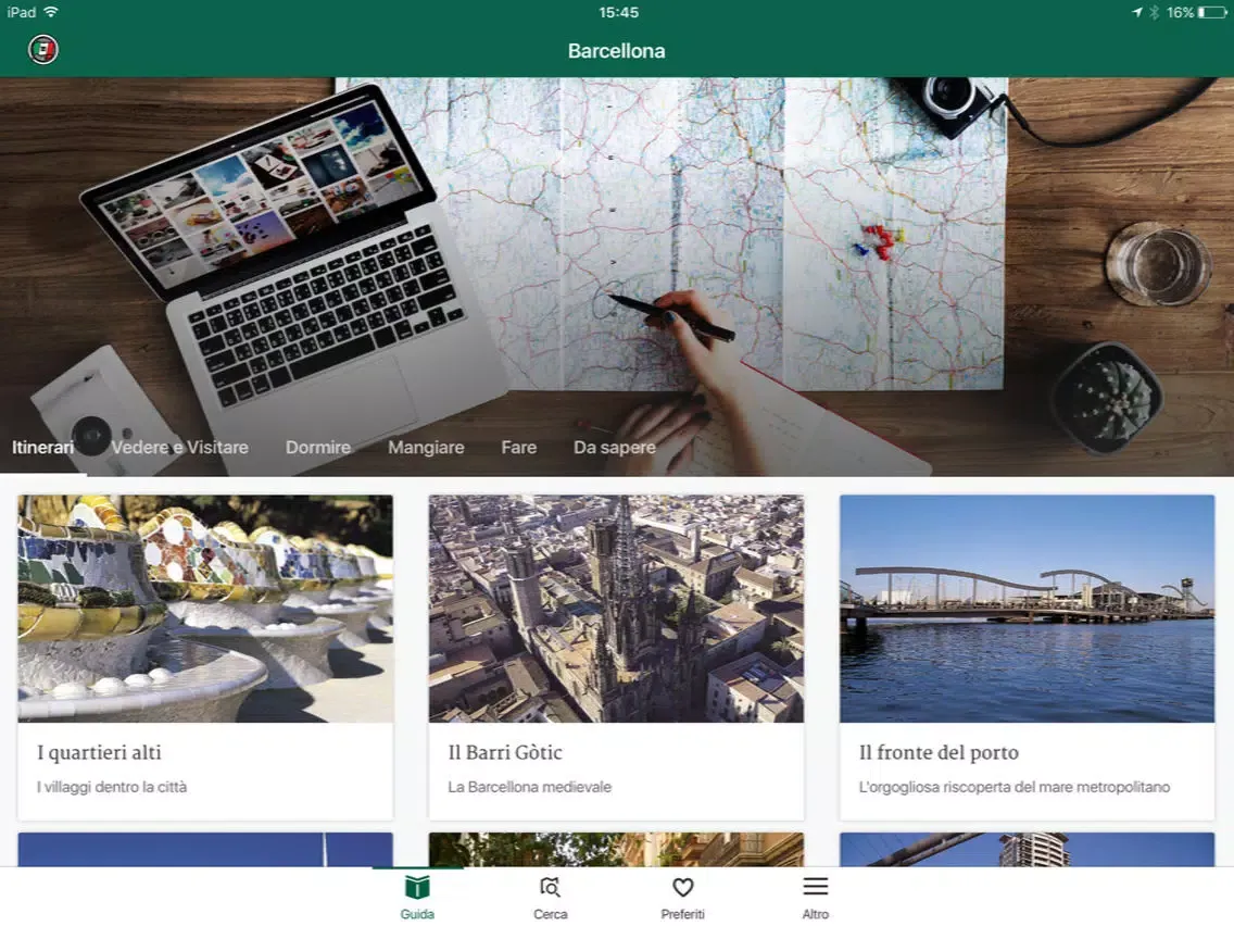 Barcellona Guida Verde Touring iPad  Screenshots