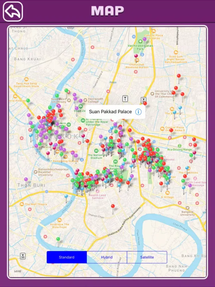 تصاویر Bangkok Offline Map Tourism Guide iPad 