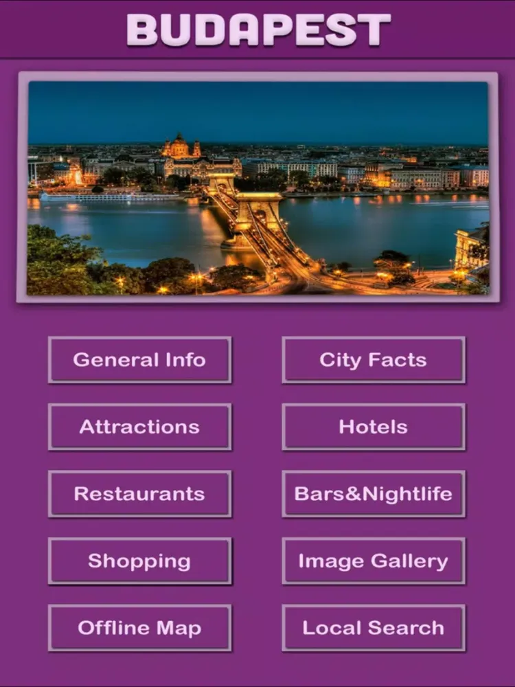 Budapest Offline Map Visitors Guide iPad  Screenshots