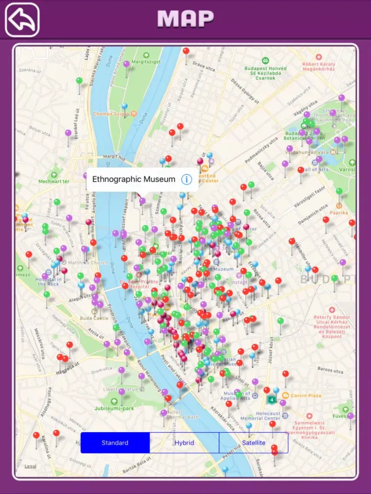 Budapest Offline Map Visitors Guide iPad  Screenshots