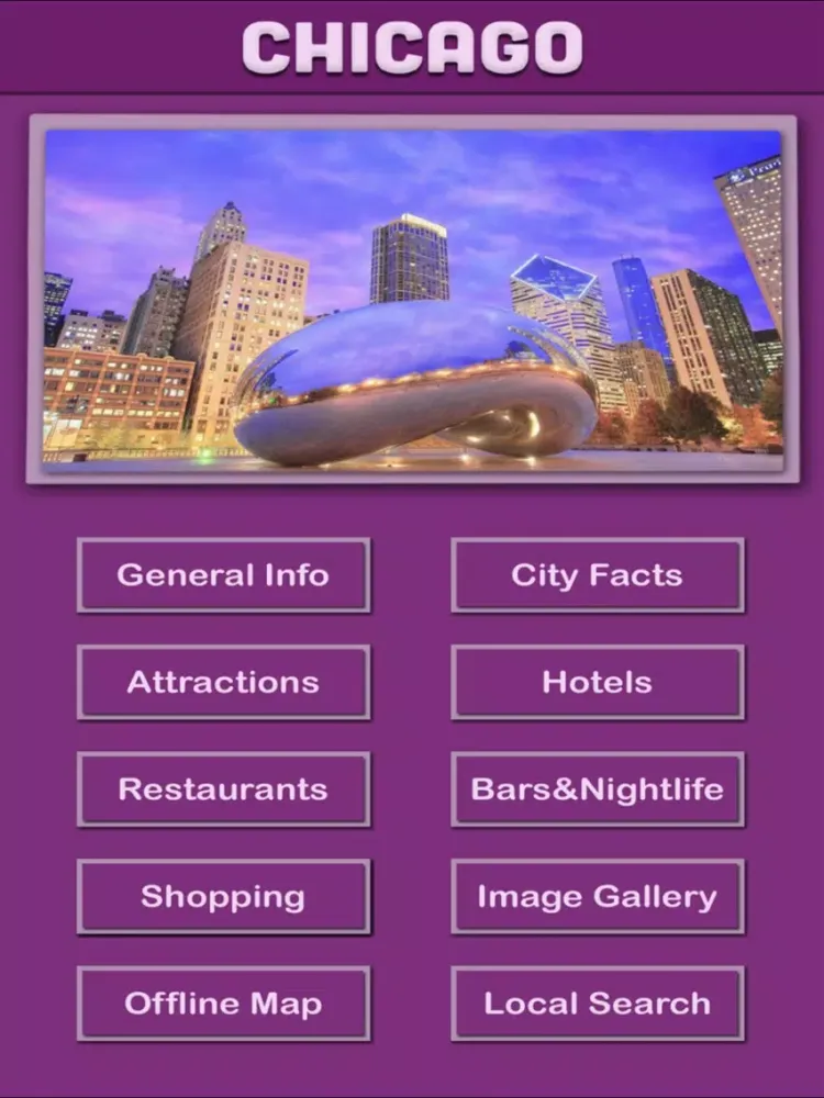 Capturas de tela do Chicago Offline Map Tourism Guide iPad 