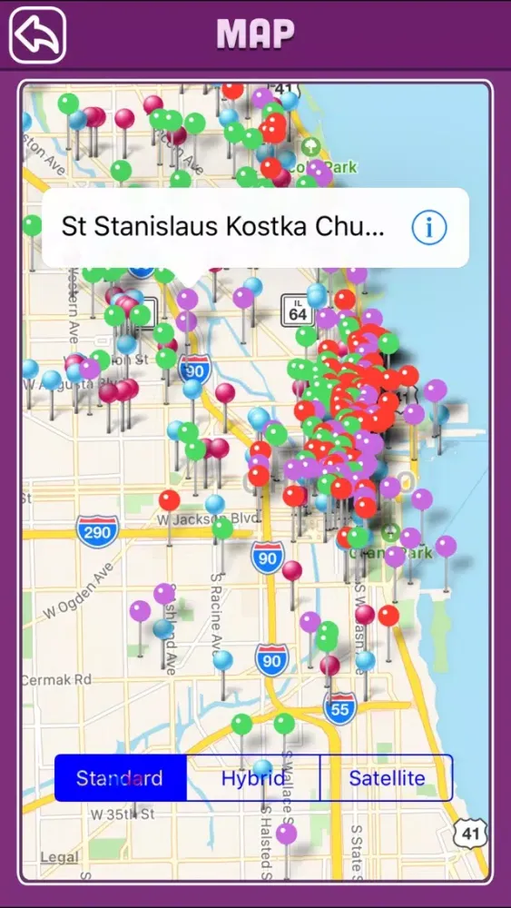 Capturas de tela do Chicago Offline Map Tourism Guide