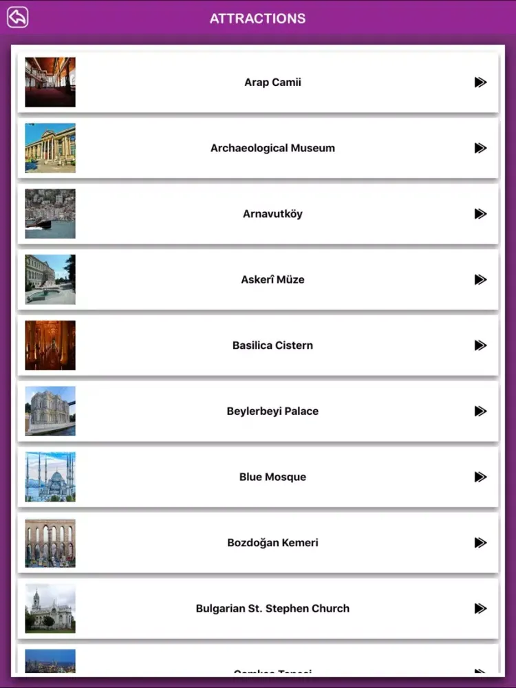 Tangkapan layar Istanbul Offline Tourism iPad 