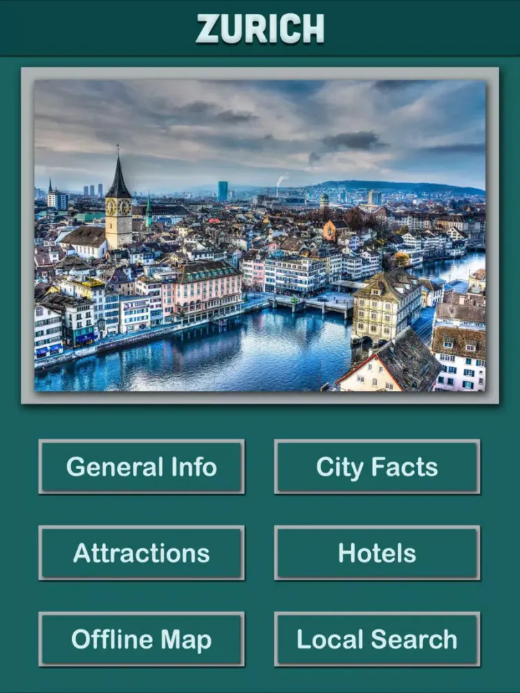 Zurich Offline Tourism iPad  स्क्रीनशॉट