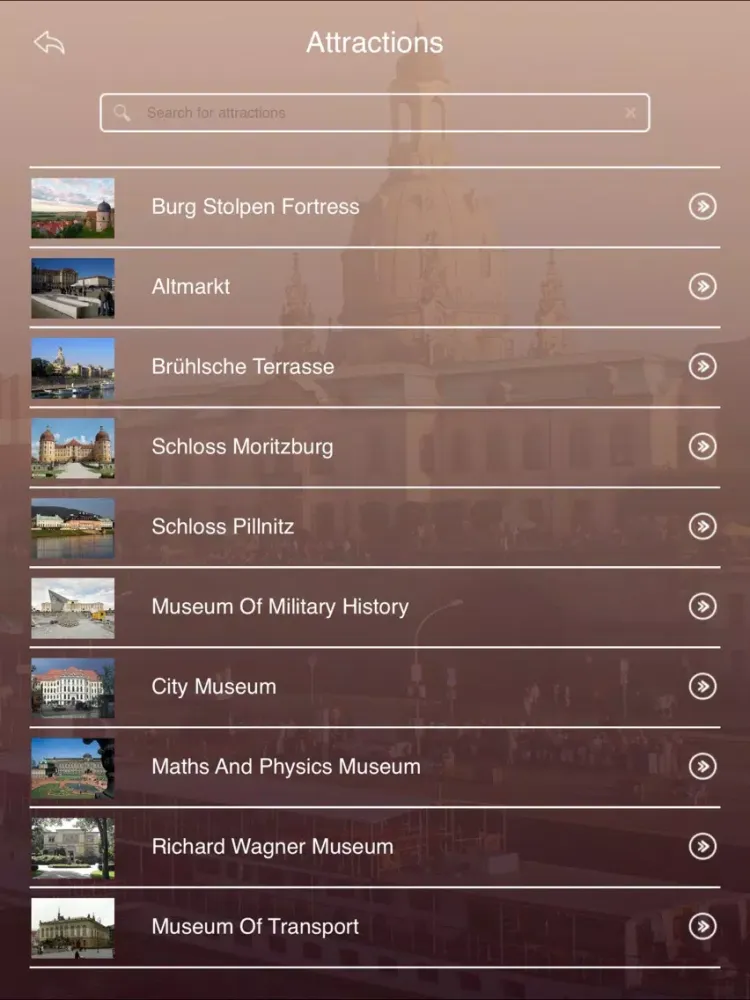 Tangkapan skrin Dresden Tourist Guide iPad 