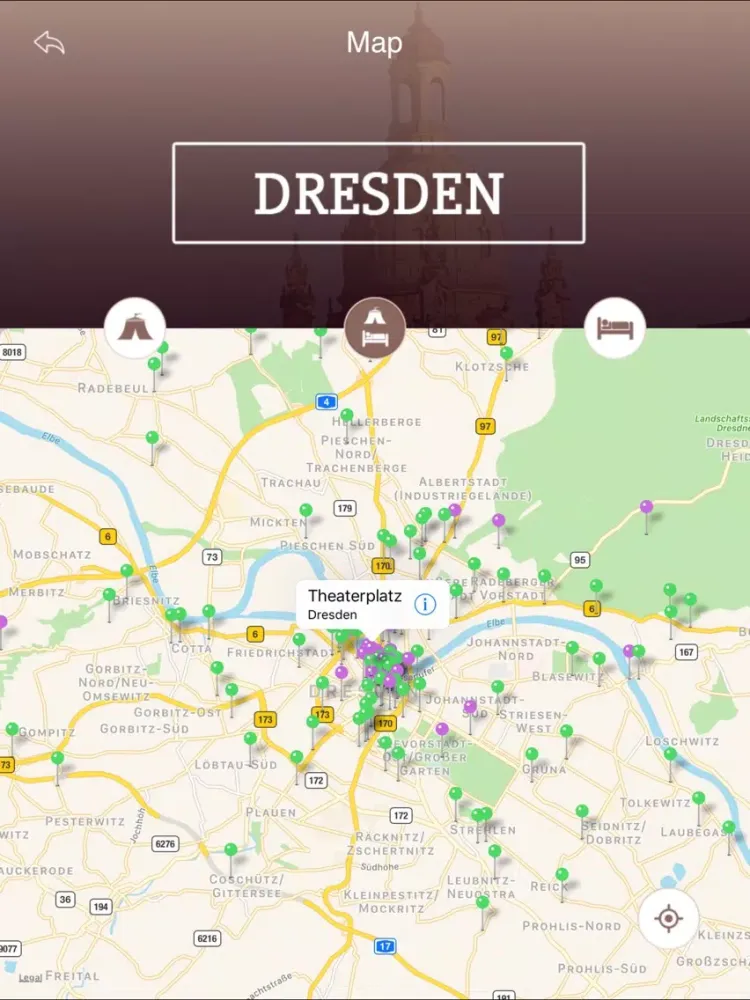 Tangkapan skrin Dresden Tourist Guide iPad 