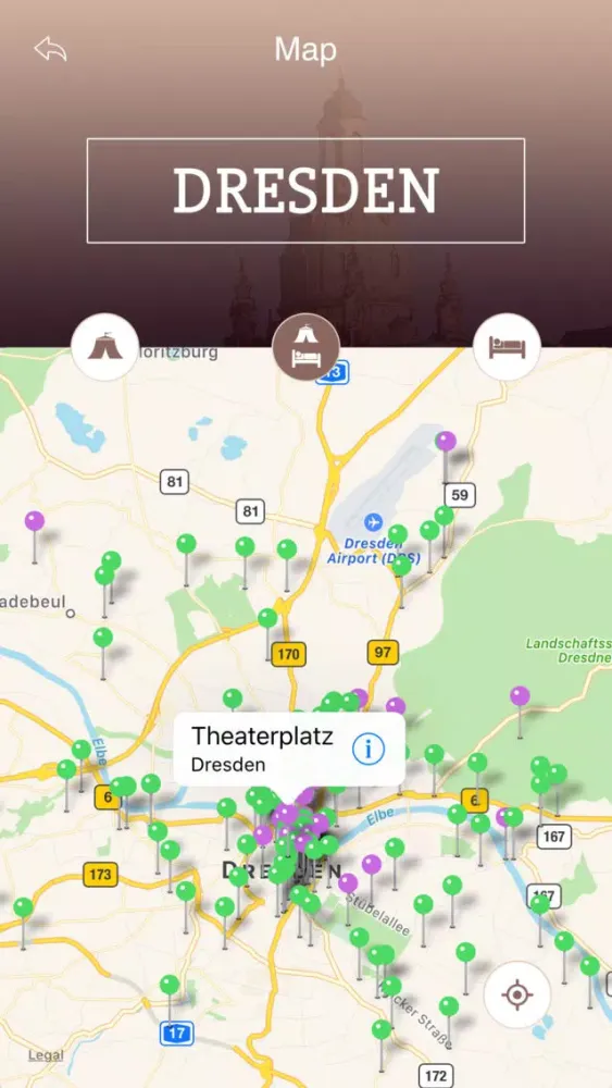 Tangkapan skrin Dresden Tourist Guide