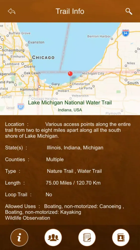 Ảnh chụp màn hình của Indiana Trails