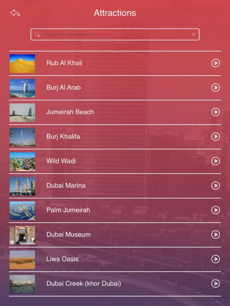 United Arab Emirates Tourist Guide iPad 应用截图