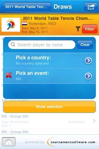 Screenshot di 2011 World Table Tennis Championships