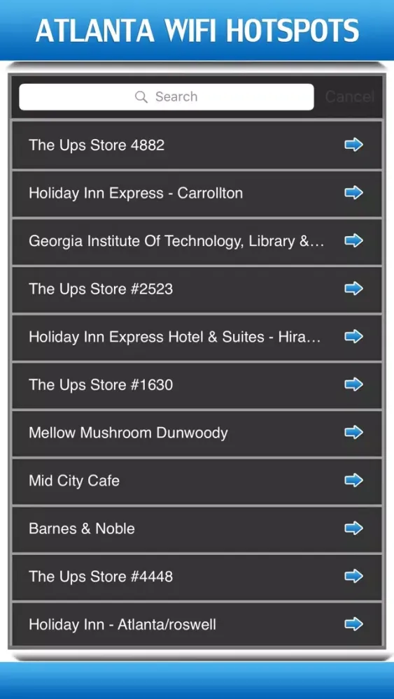 Atlanta Wifi Hotspots Ekran Görüntüleri