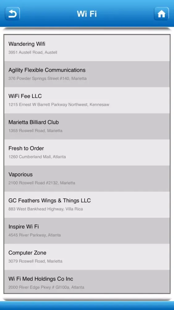Atlanta Wifi Hotspots Ekran Görüntüleri