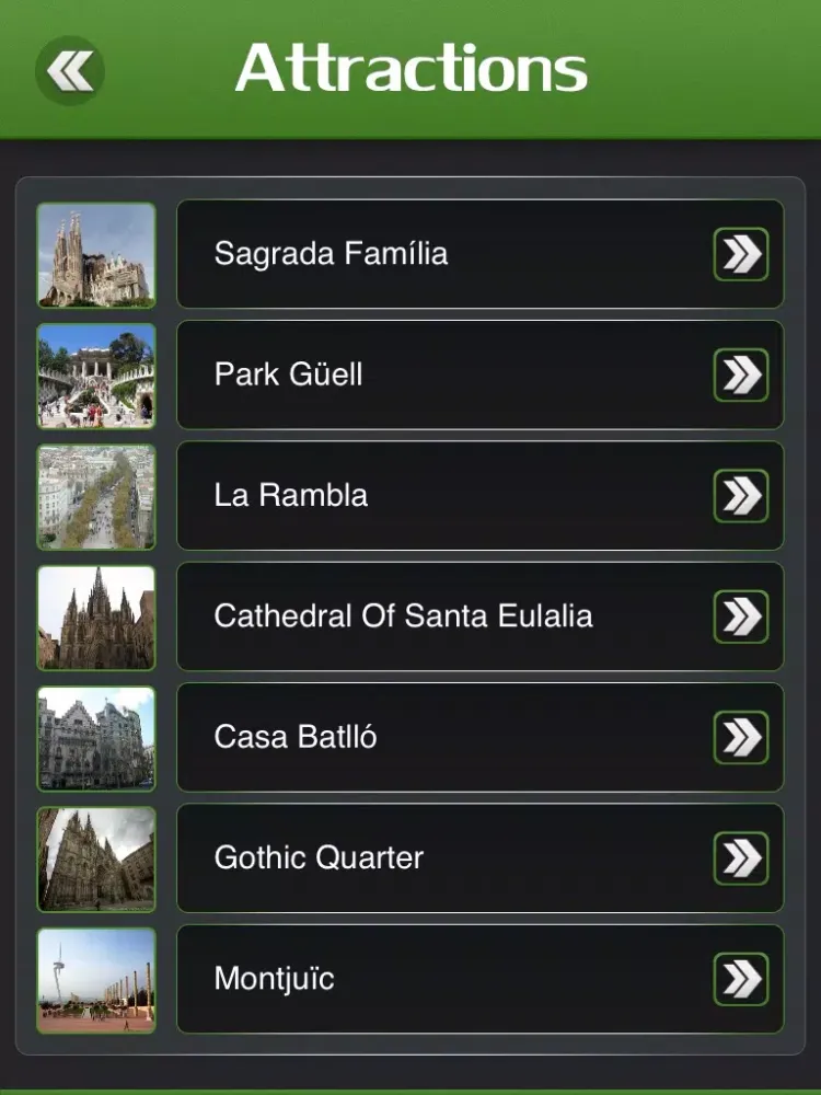 Barcelona City Travel Guide iPad  스크린샷